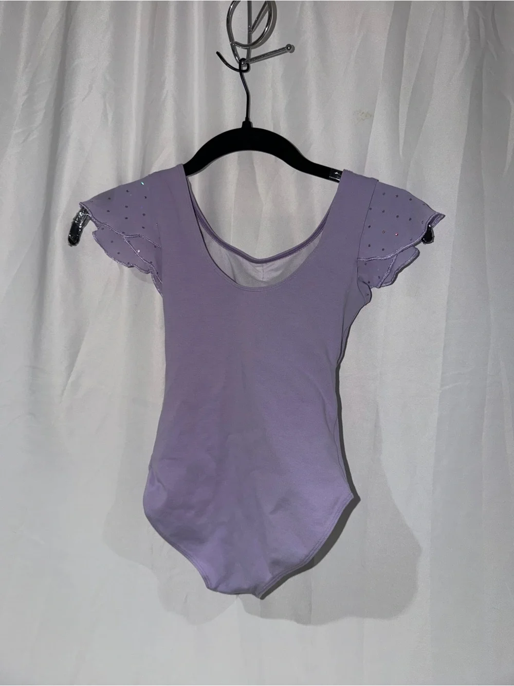 Bloch One Piece Dance Lilac Flutter Sleeve Kids One Piece Singlet Leotard 8-10
